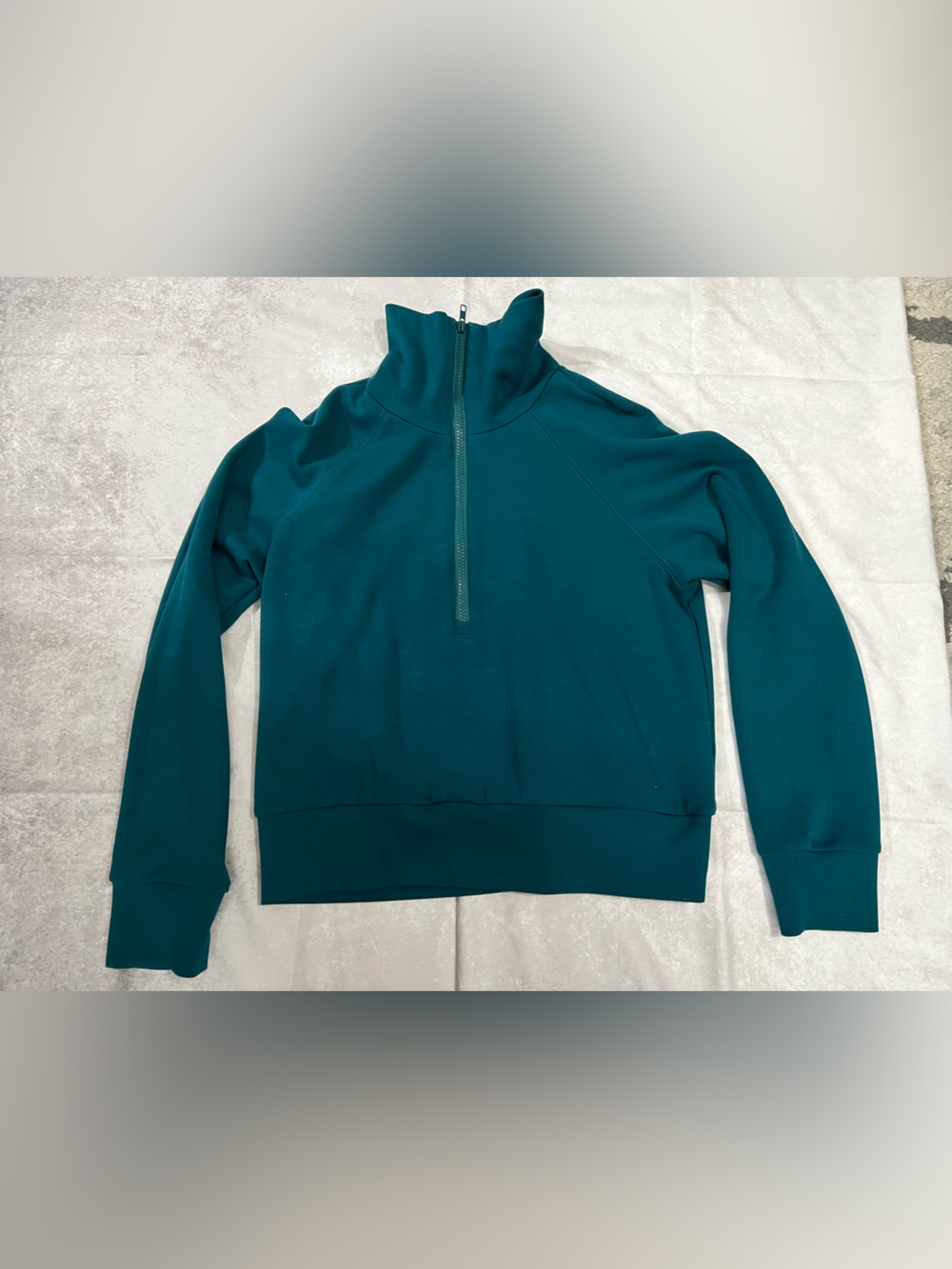 Women’s Teal Half-Zip Funnel Neck Pullover